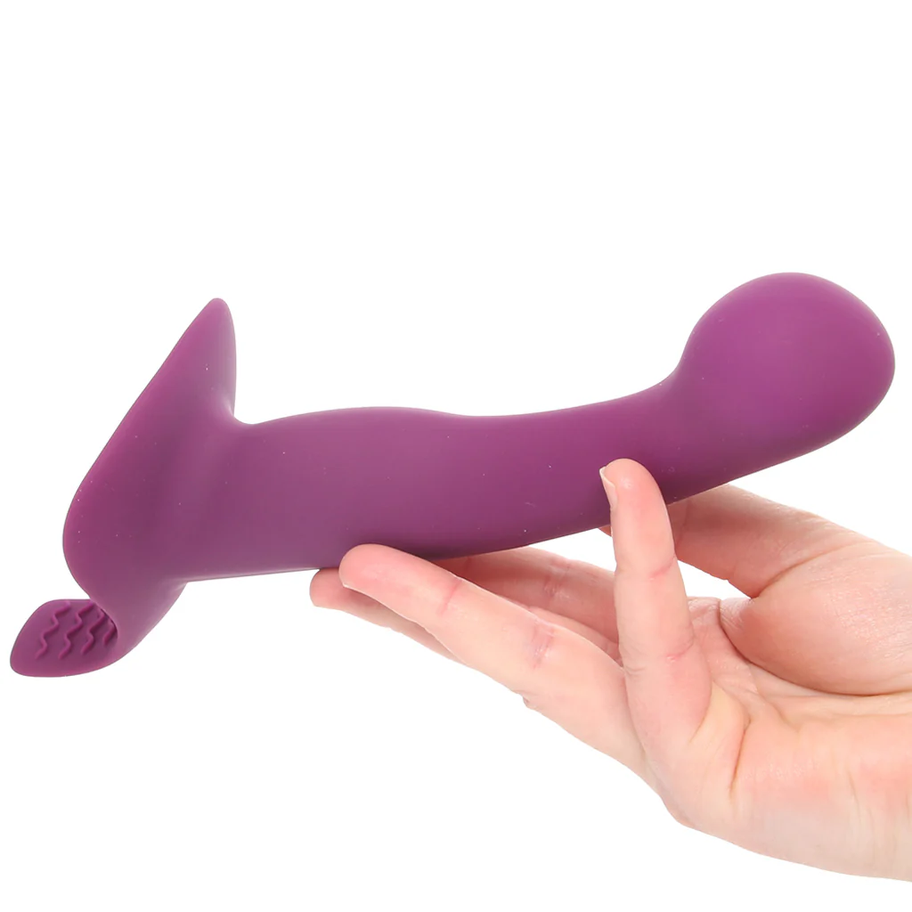 ME2 Vibrating Silicone Strap-On Ready Probe in Purple - Image 3