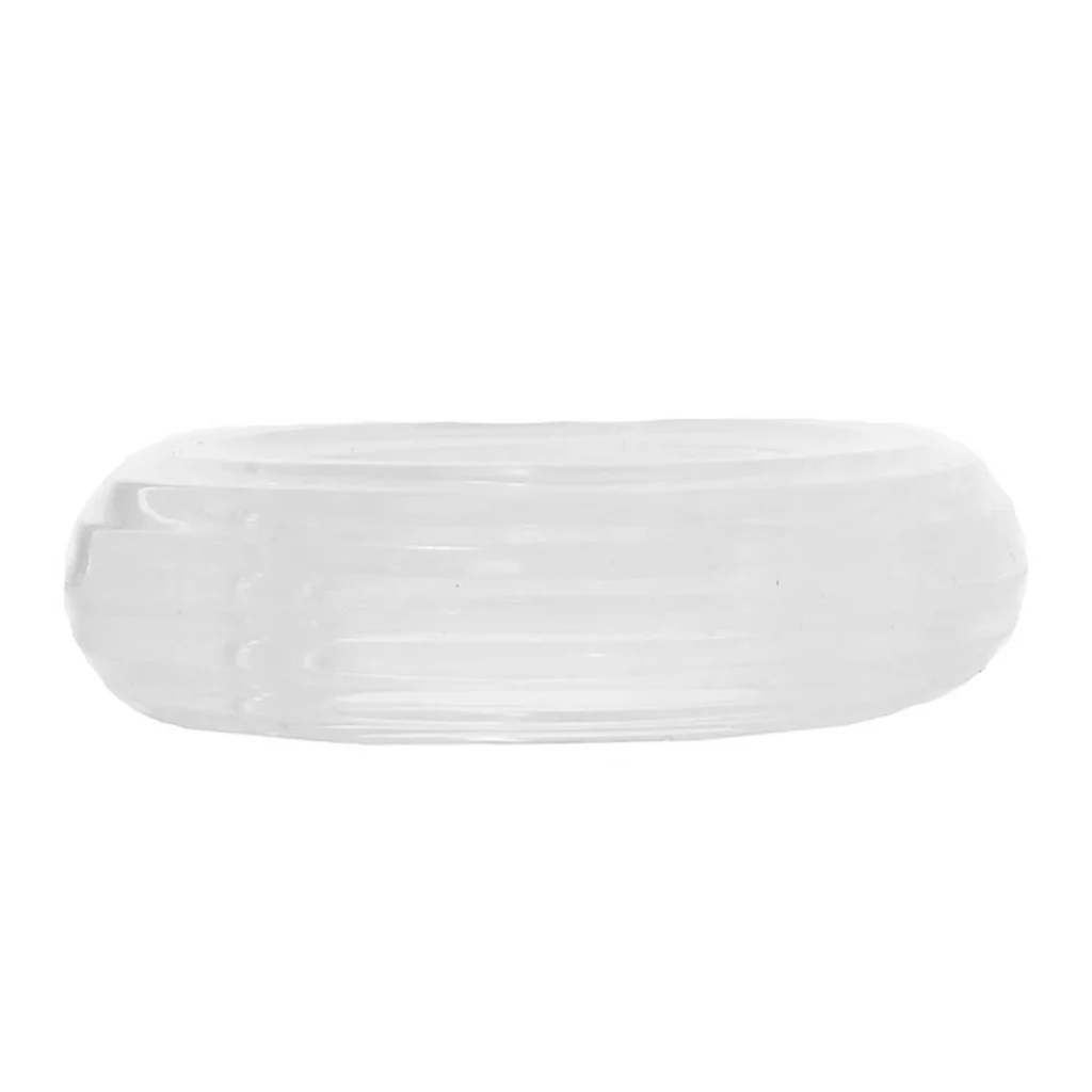 Medium Premium Silicone Cock Ring in Clear - Image 5