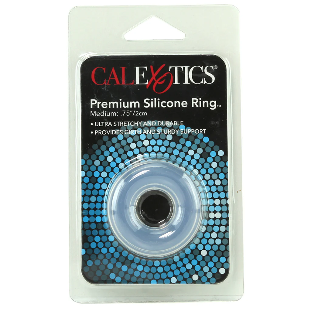 Medium Premium Silicone Cock Ring in Clear - Image 6
