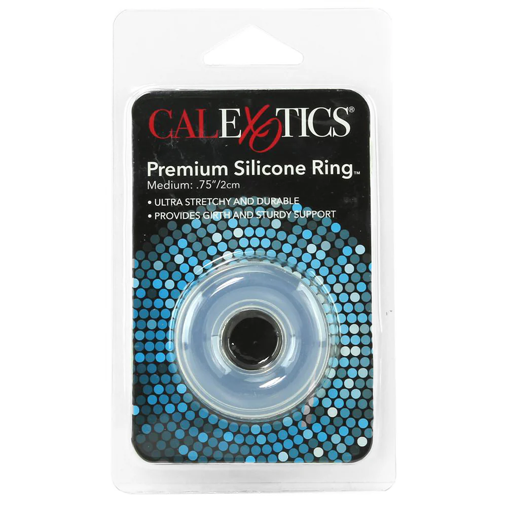 Medium Premium Silicone Cock Ring in Clear - Image 7