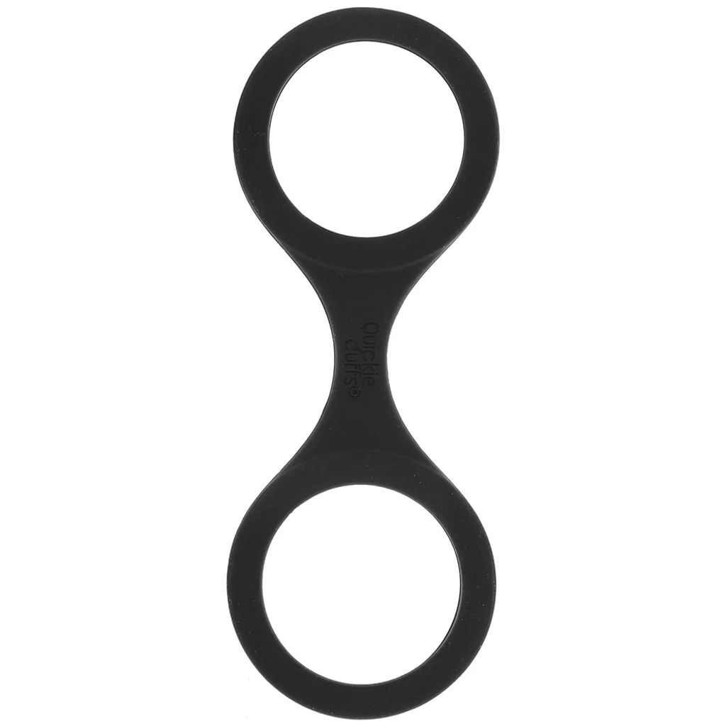 Medium Silicone Quickie Cuffs in Black - Image 2