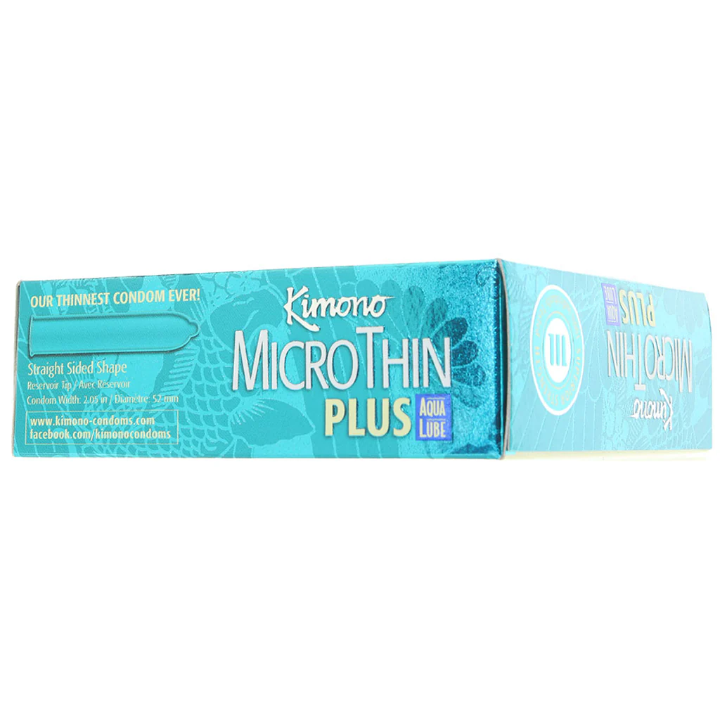 Kimono MicroThin Plus Aqua Lube Condoms in 24 Pack - Image 3