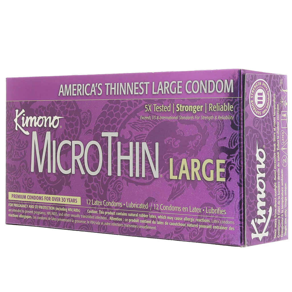Kimono MicroThin Plus Large Condoms in 12 Pack - Image 3