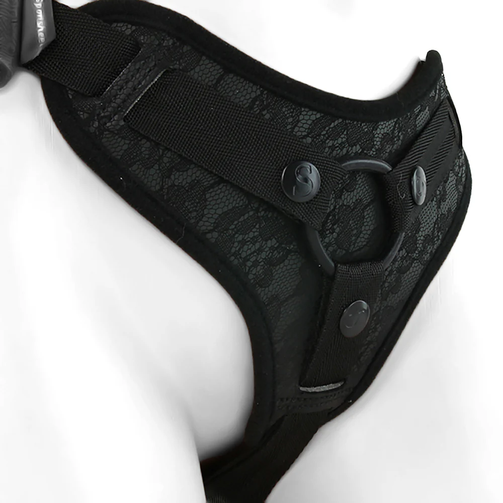 Sincerely Black Lace Strap-On Harness - Image 2