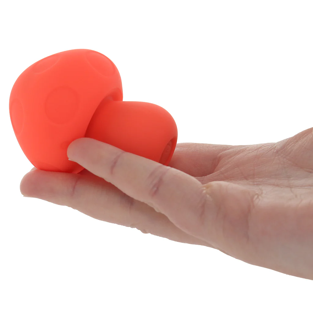 Mochi Silicone Mushroom Mini Vibe in Peach - Image 4