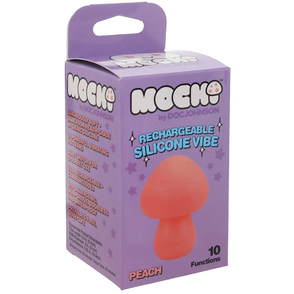 Mochi Silicone Mushroom Mini Vibe in Peach - Image 9