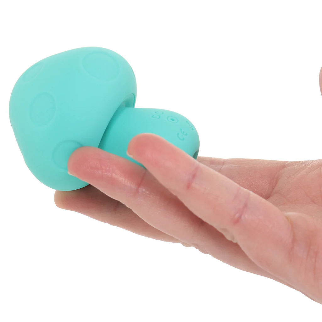 Mochi Silicone Mushroom Mini Vibe in Teal - Image 4