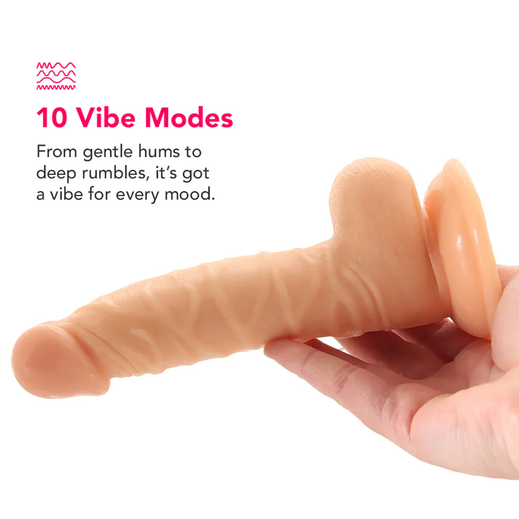 Mr Just Right 5.25 Inch Dildo Vibe in Ivory - Image 4