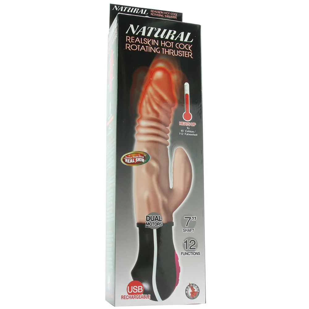 Natural Real Skin Hot Cock Rotating Thruster Vibe in Flesh - Image 6