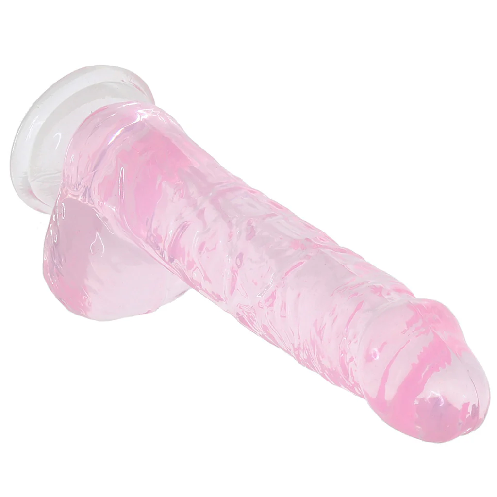 Naturally Yours 6 Inch Crystaline Dildo in Rose - Image 2
