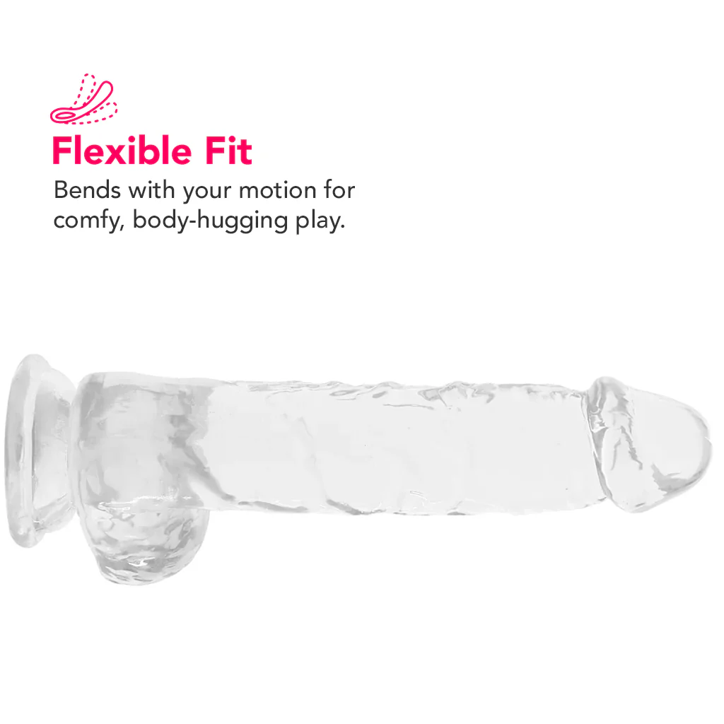 Naturally Yours 6 Inch Crystalline Dildo in Clear - Image 3
