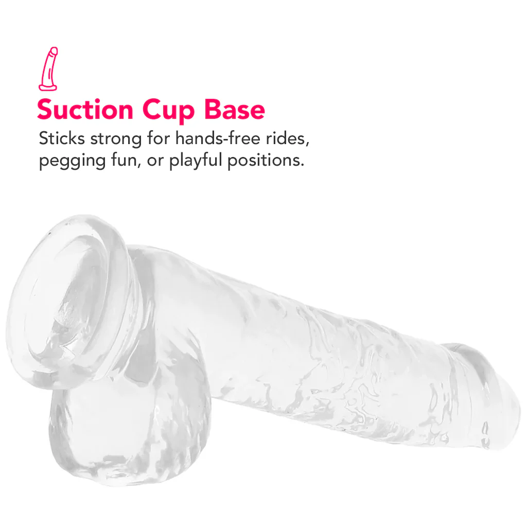 Naturally Yours 6 Inch Crystalline Dildo in Clear - Image 5