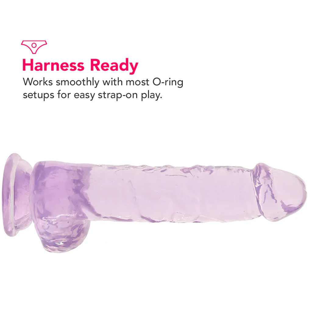 Naturally Yours 6 Inch Crystalline Dildo in Amethyst - Image 3