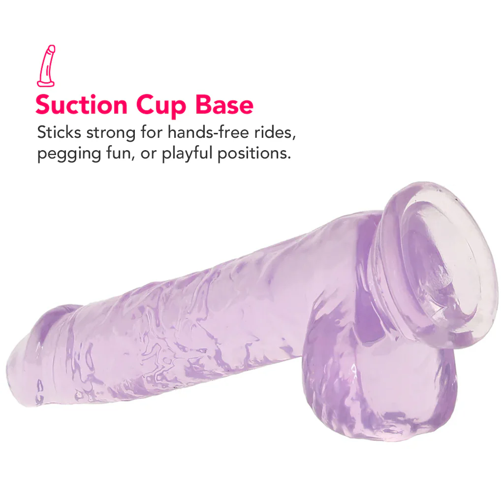 Naturally Yours 6 Inch Crystalline Dildo in Amethyst - Image 5