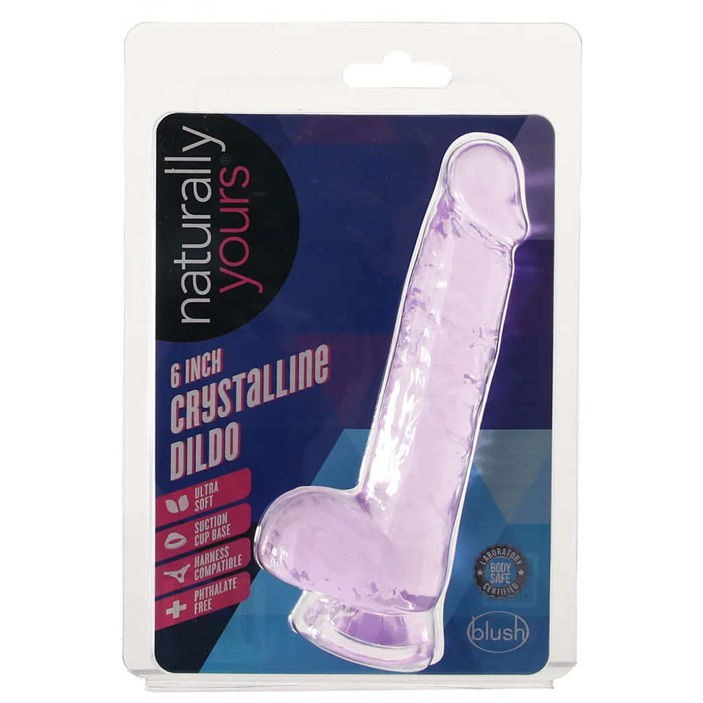 Naturally Yours 6 Inch Crystalline Dildo in Amethyst - Image 6