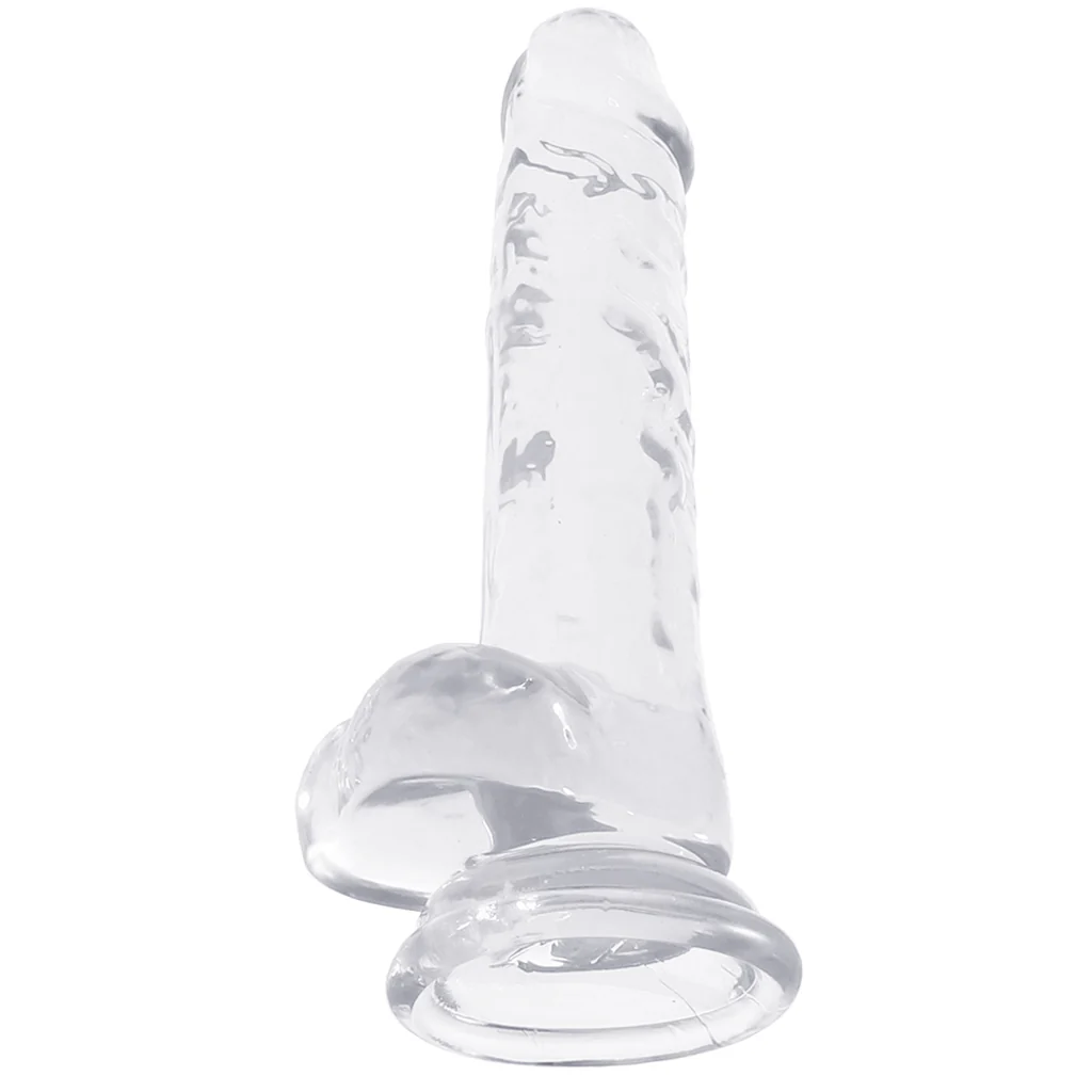Naturally Yours 7 Inch Crystalline Dildo in Clear - Image 5