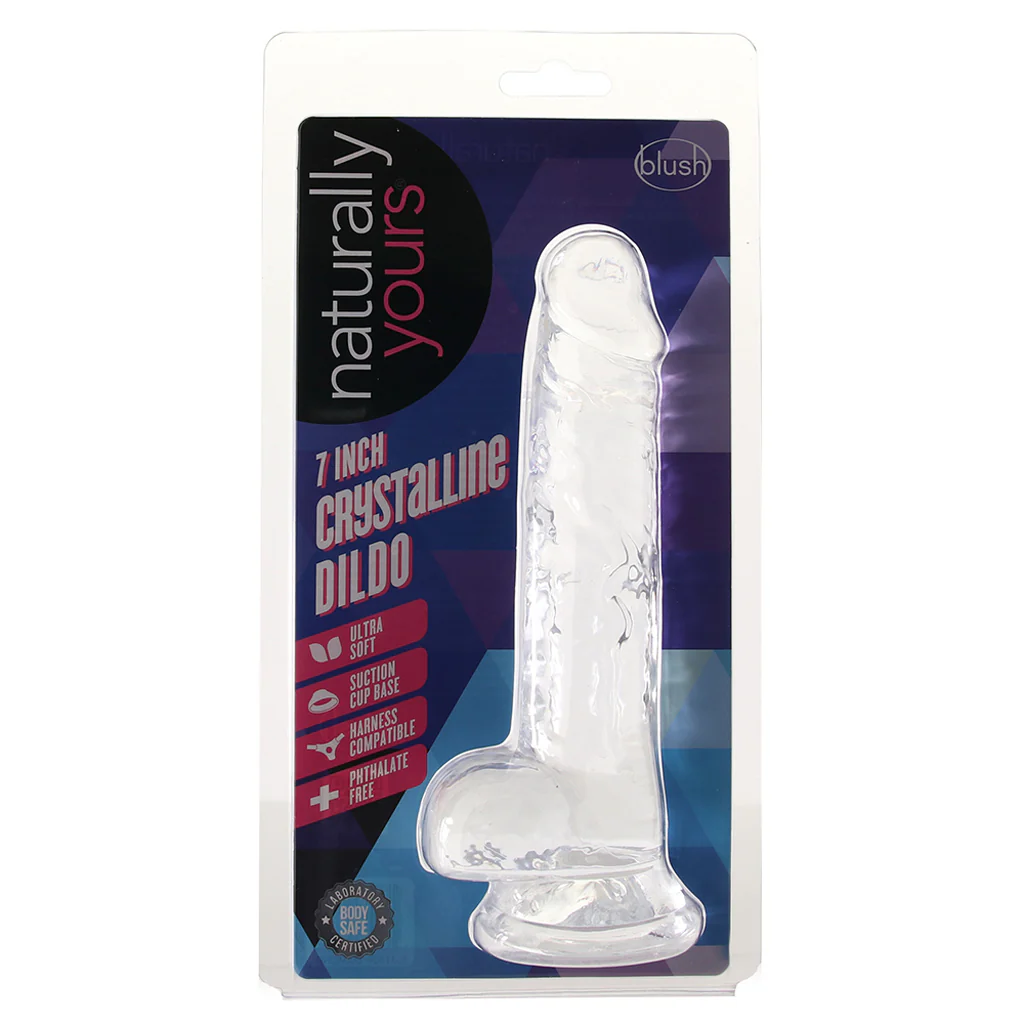 Naturally Yours 7 Inch Crystalline Dildo in Clear - Image 6