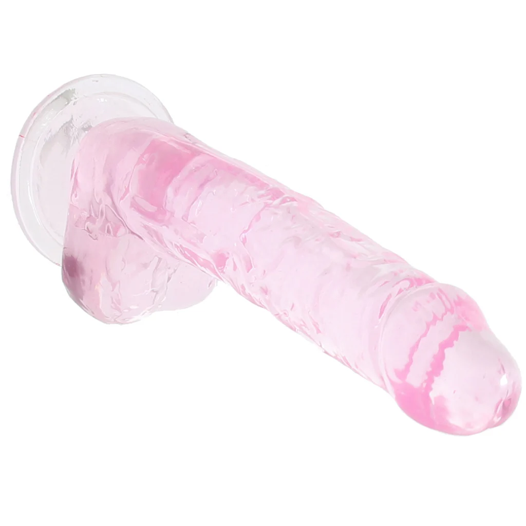Naturally Yours 7 Inch Crystalline Dildo in Rose - Image 2