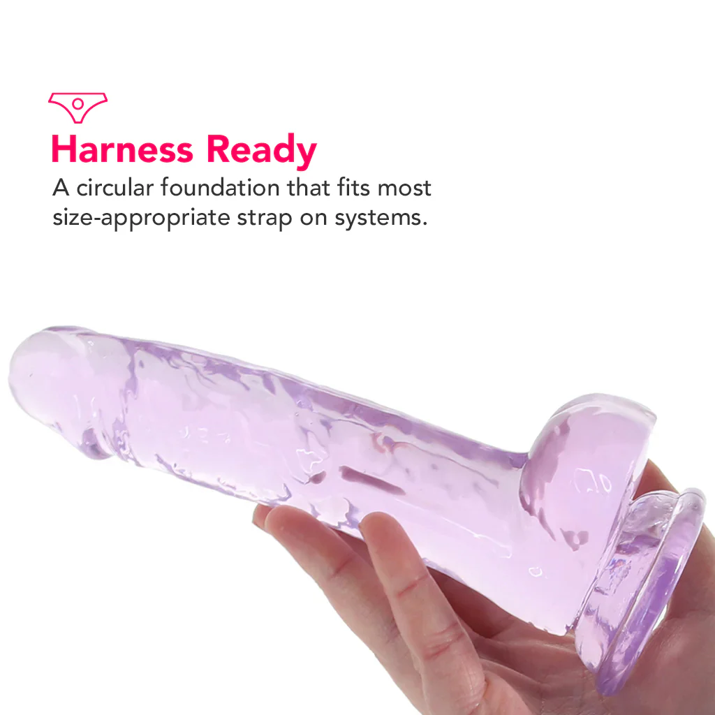 Naturally Yours 7 Inch Crystalline Dildo in Amethyst - Image 4