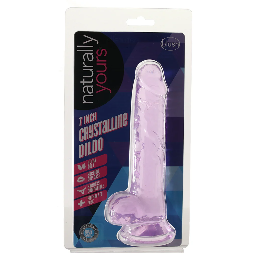 Naturally Yours 7 Inch Crystalline Dildo in Amethyst - Image 6