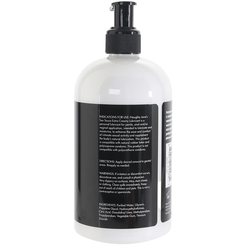Naughty Jane's Sex Sauce Extra Creamy Lubricant in 16oz/488 - Image 5