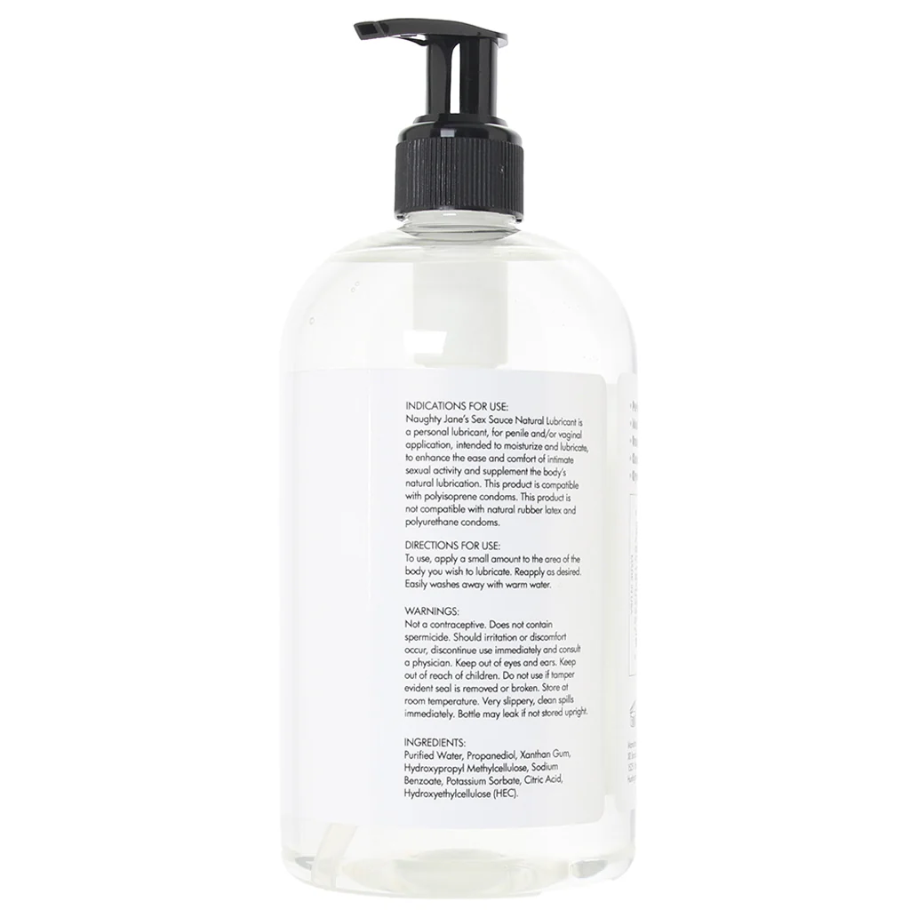 Naughty Jane's Sex Sauce Natural Lubricant in 16oz/488ml - Image 5