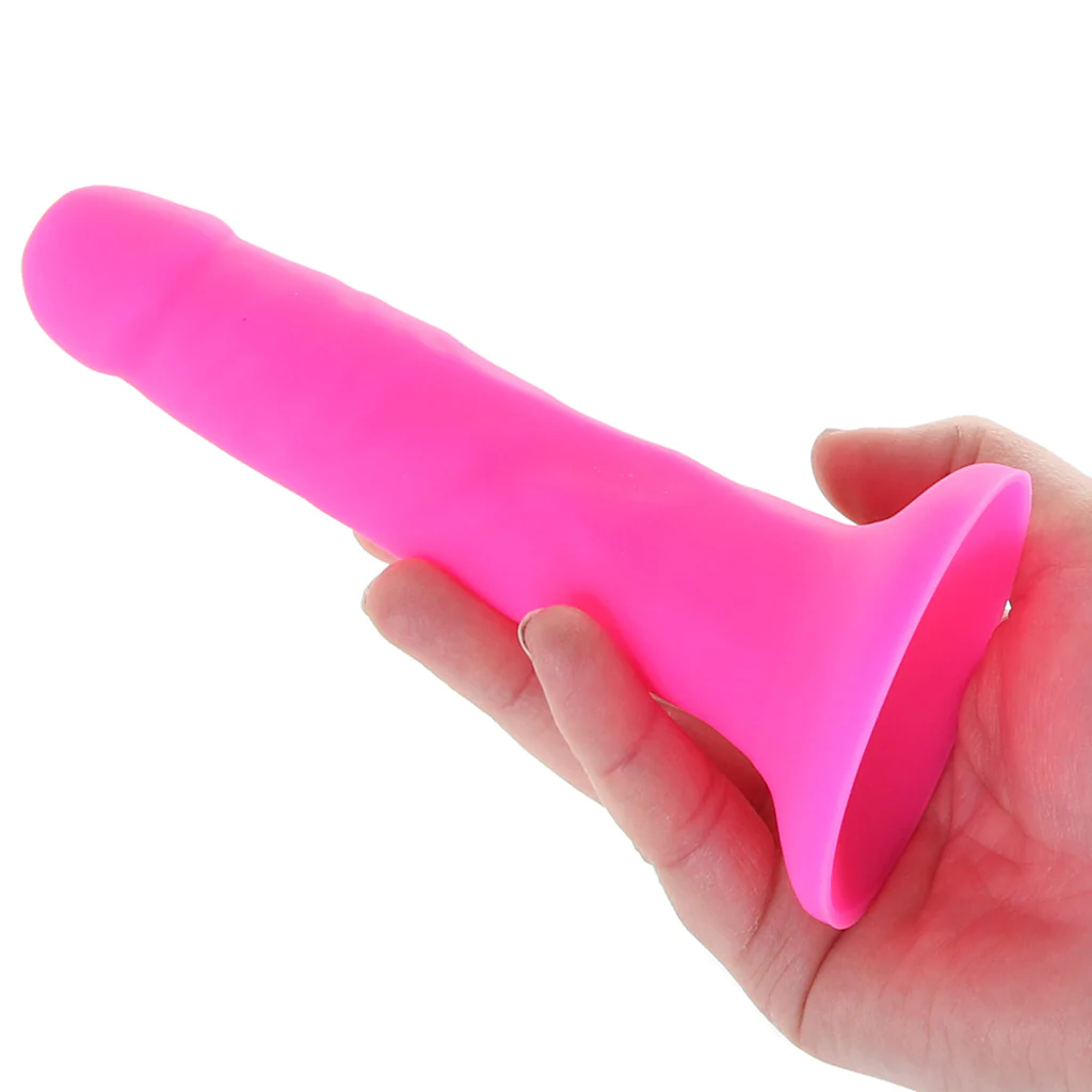 Neo Elite 6 Inch Silicone Dual Density Cock in Pink - Image 4
