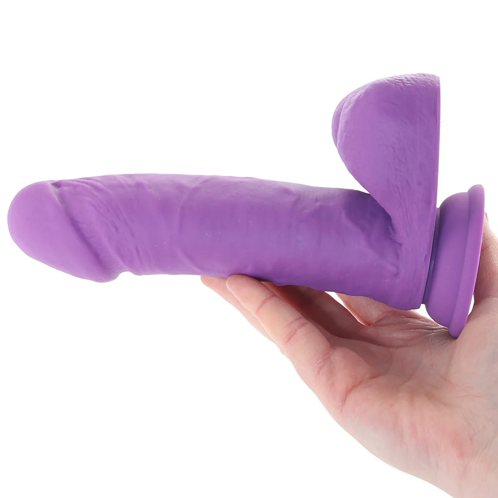 Neo Elite 8 Inch Silicone Dual Density Cock in Purple - Image 4