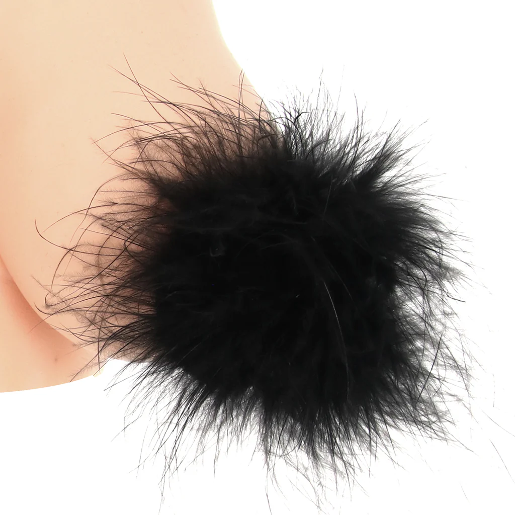 Nipple Couture Black Marabou Covers - Image 2