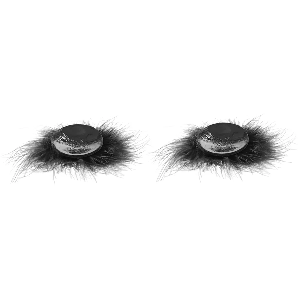 Nipple Couture Black Marabou Covers - Image 5