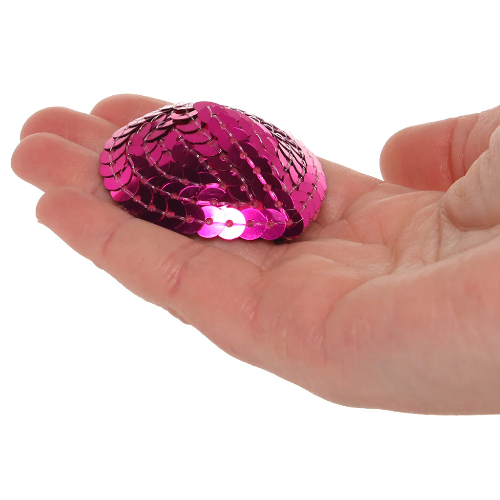 Nipple Couture Pink Sequin Heart Covers - Image 7