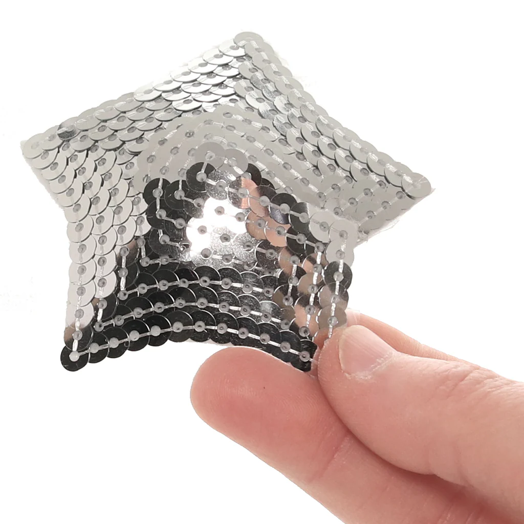 Nipple Couture Silver Sequin Star Covers - Image 4