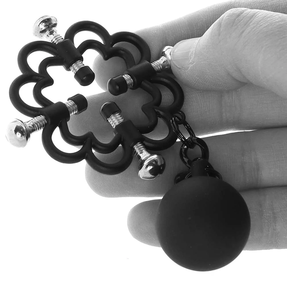 Nipple Grips 4-Point Weighted Nipple Press Clamps in Black - Image 2