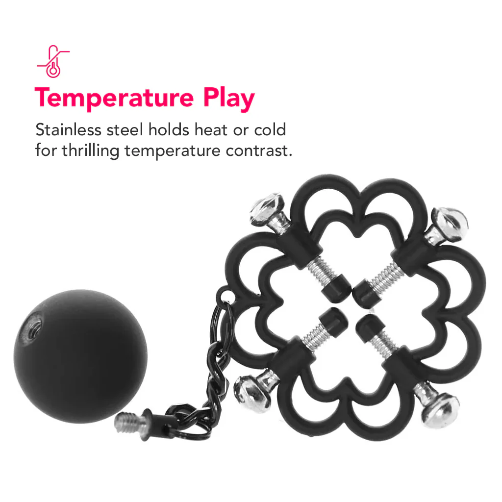 Nipple Grips 4-Point Weighted Nipple Press Clamps in Black - Image 3