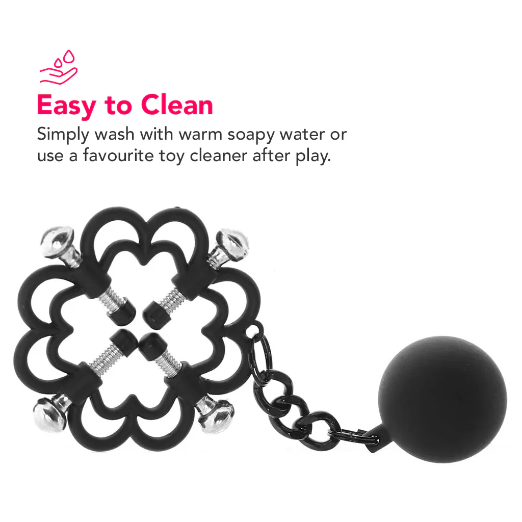 Nipple Grips 4-Point Weighted Nipple Press Clamps in Black - Image 4