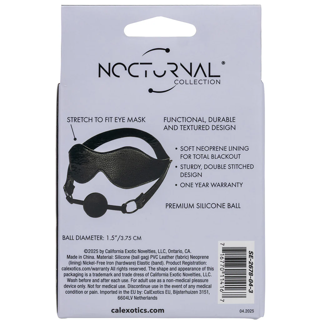 Nocturnal Collection Eye Mask & Breathable Ball Gag Set - Image 8