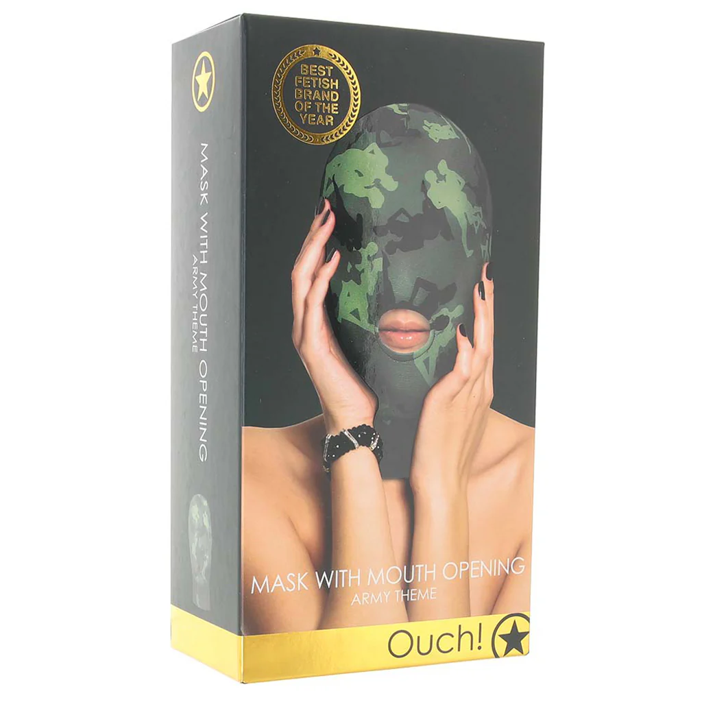 Ouch! Army Themed Mask with Mouth Opening - Image 6