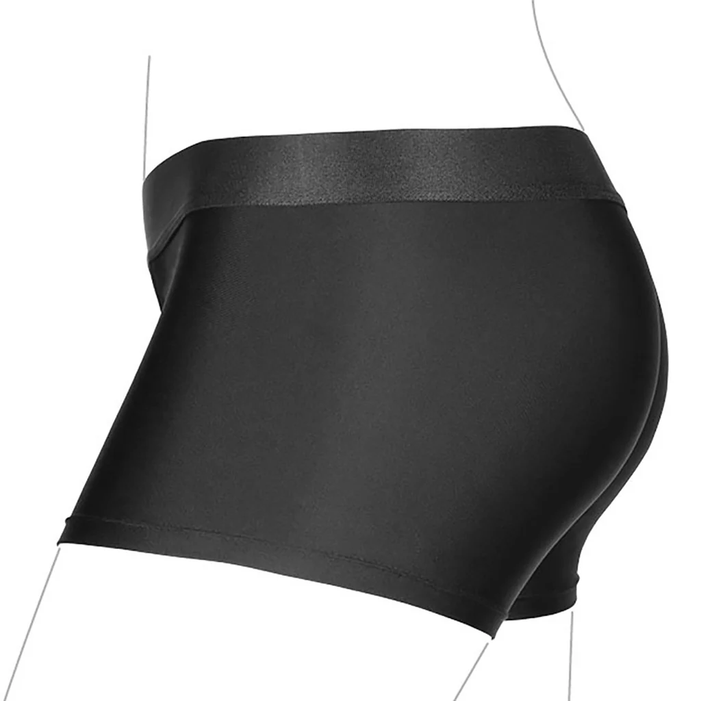 Ouch! Black Vibrating Strap-on Boxer /S - Image 4