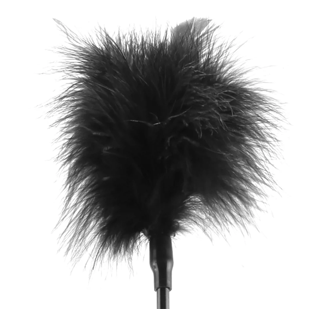 Black & White Crop with Feather Tickler - Image 2