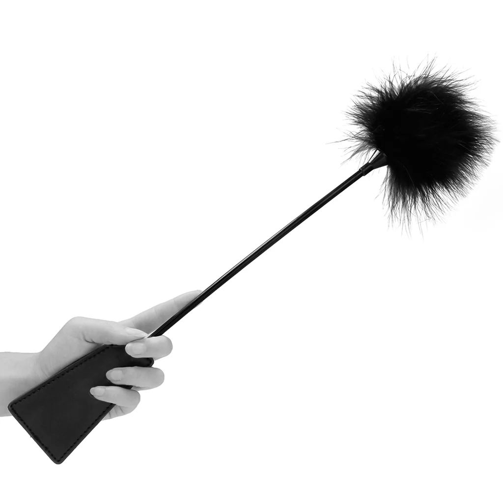 Black & White Crop with Feather Tickler - Image 4