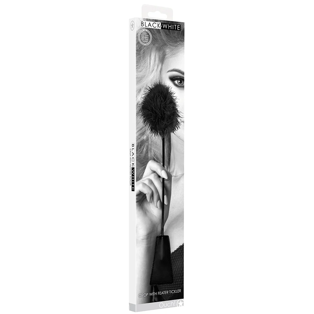 Black & White Crop with Feather Tickler - Image 6