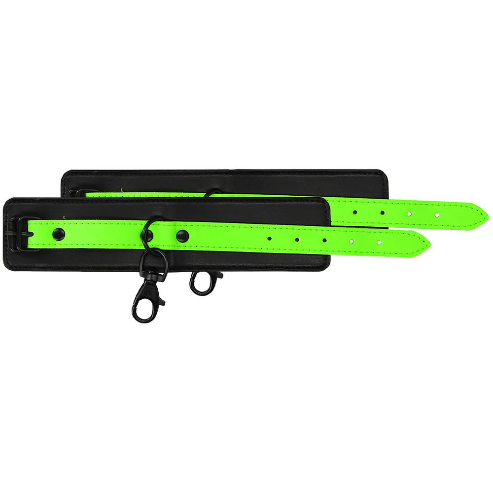 Ouch! Glow Bondage Belt with Thigh and Wrist Cuffs /XL - Image 5