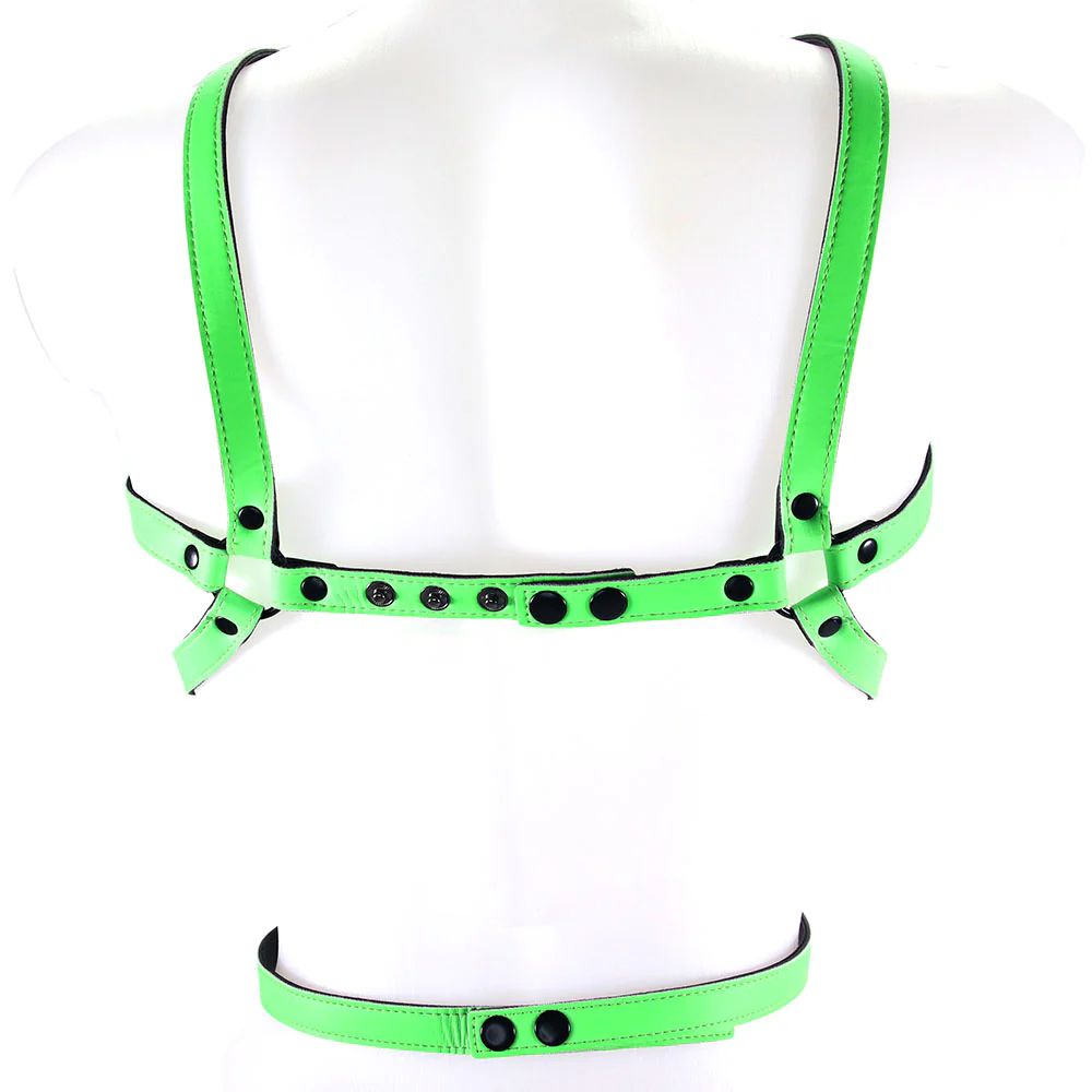 Ouch! Glow In The Dark Body Harness /XL - Image 5