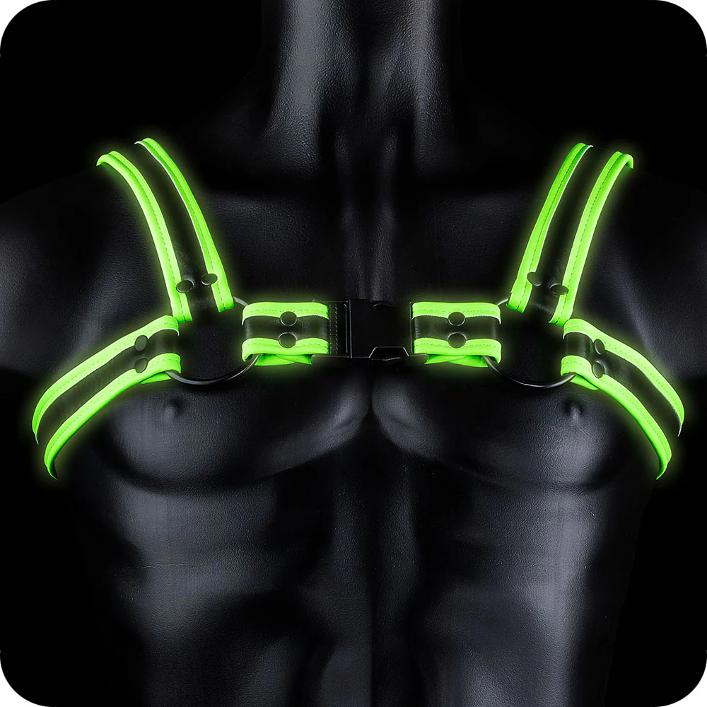 Ouch! Glow In The Dark Bulldog Buckle Harness /M - Image 5