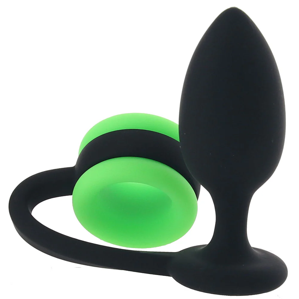 Ouch! Glow In The Dark Butt Plug with Cock Ring - Image 2