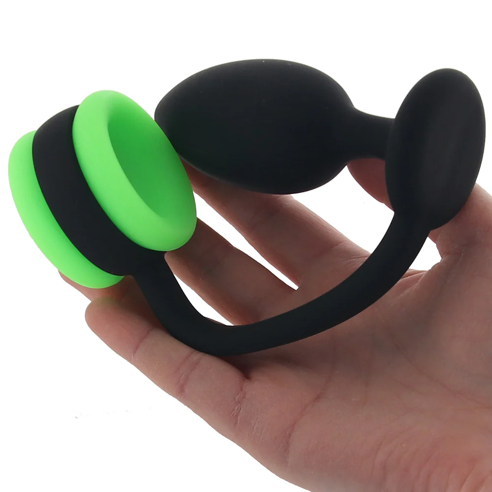 Ouch! Glow In The Dark Butt Plug with Cock Ring - Image 4