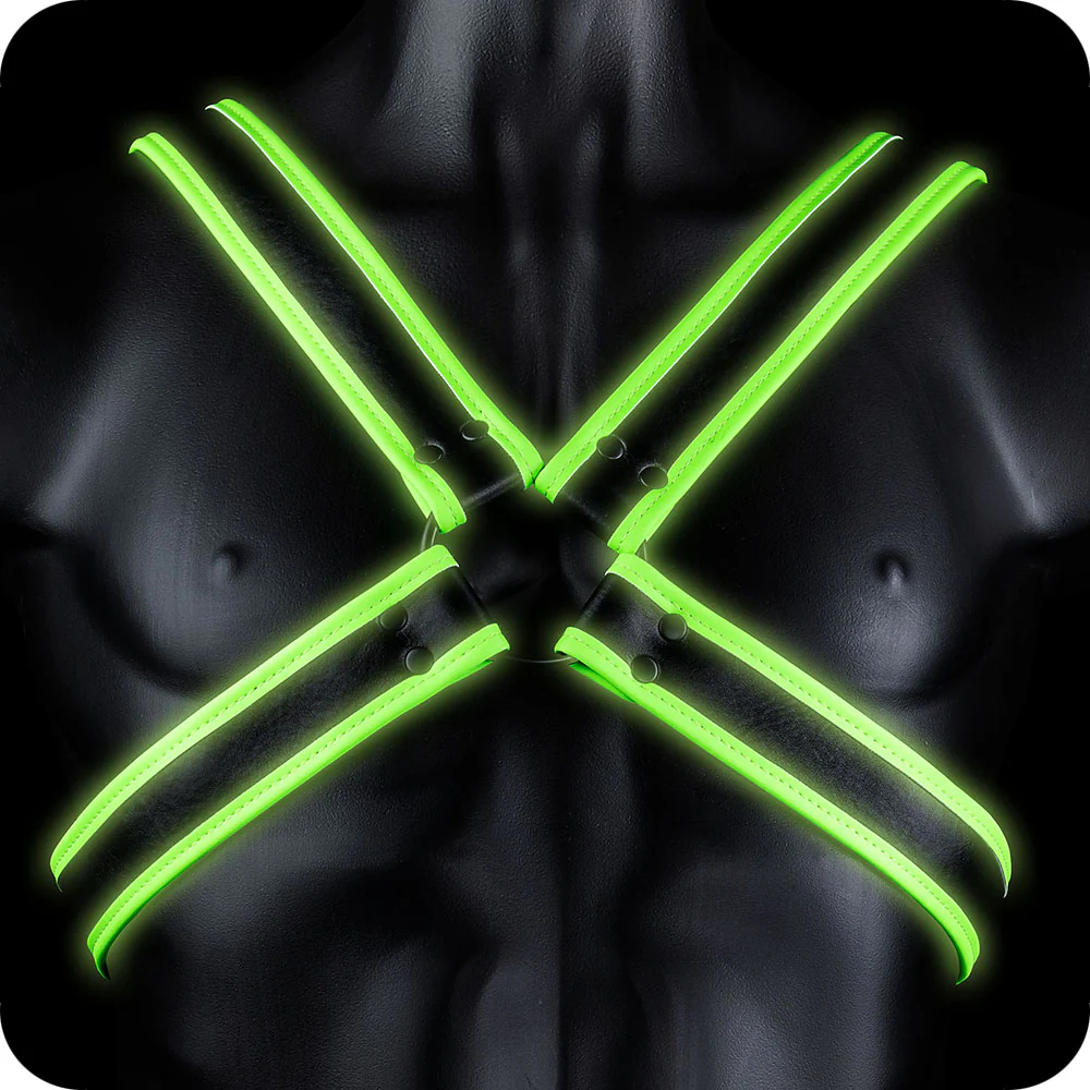 Ouch! Glow In The Dark Cross Harness /XL - Image 2
