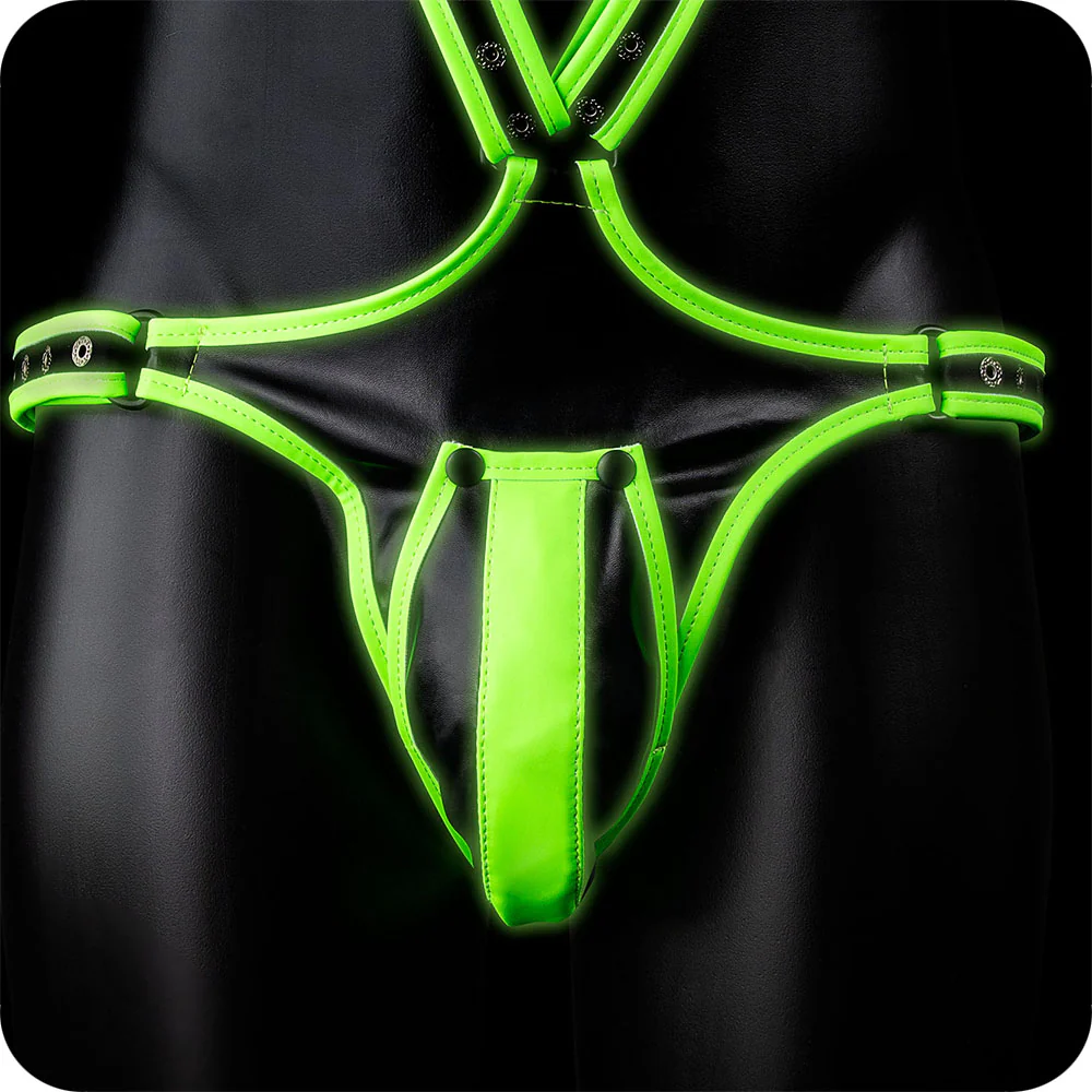 Ouch! Glow In The Dark Full Body Harness /M - Image 5