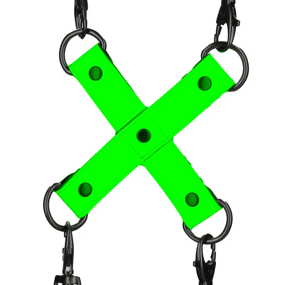 Ouch! Glow In The Dark Hand & Ankle Cuffs with Hogtie - Image 3