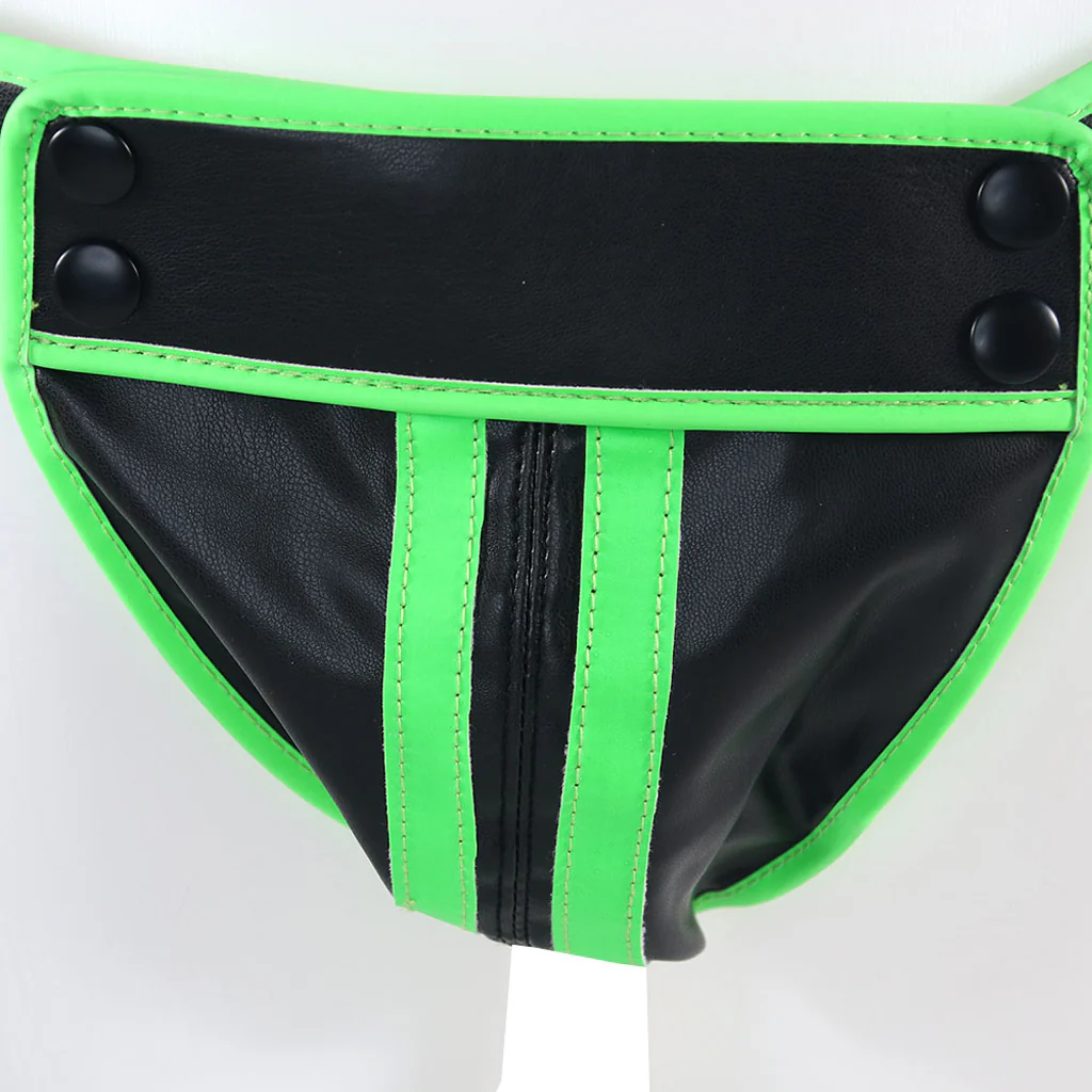 Ouch! Glow In The Dark Striped Pouch Jock Strap /XL - Image 2